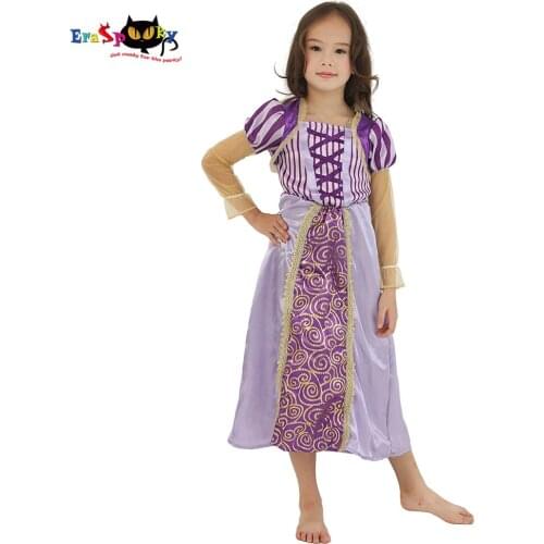 Arabian Cosplay Lilas Rapunzel Pricess Dresses Girls Sofia Halloween Costume Kids Purple Fairytale Carnival Party Fancy Dress