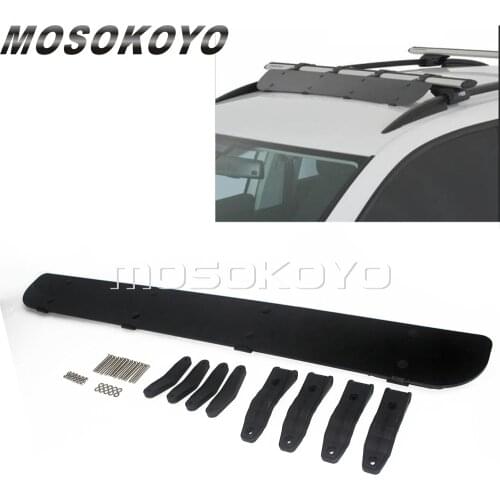 Auto Vehicle Roof-Top Cargo Windscreen Air Deflector 40'' Long Car Roof Racks Wind Fairing for Jeep SUV ABS Plastic Universal
