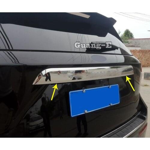 Car Styling Cover Stainless steel Rear Logo Door Tailgate Frame Plate Trim Stick Trunk For Ford Explorer U625 2019 2020 2021