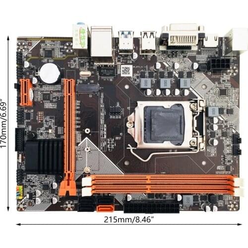 B75-M2 LGA1155 Socket M-ATX Motherboard Support Integrated Graphic Card VGA