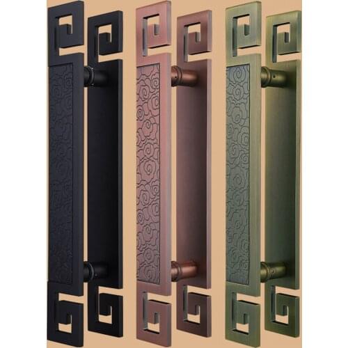 Large Door Luck Cloud Handles Drawer Knobs for Cabinet/Door/Cupboard Vintage/Rural Style Kitchen Furniture Hardware Black Copper