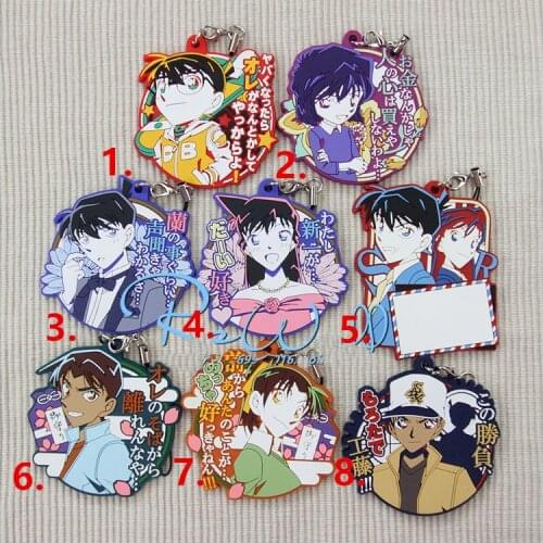 Anime Keychain Detective Conan Mouri Ran Haibara Ai Kudou Shinichi Tooyama Kazuha Hattori Heiji Keychian Keyrings Portachiavi
