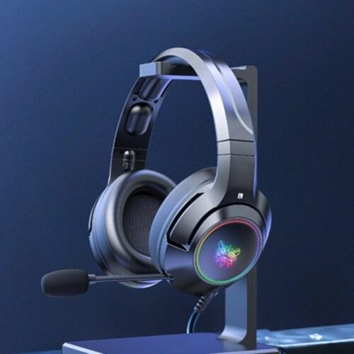 Gaming Headphones Headset Deep Bass Stereo Wired Gamer Earphone Microphone with Backlit for RGB Desktop PC JR Deals