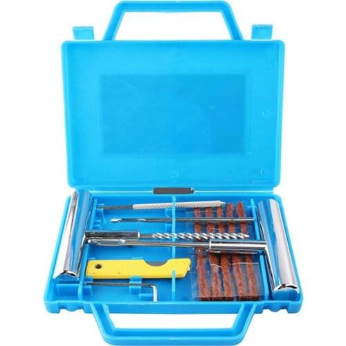 Car Tire Repair Tool Tire Repair Kit Studding Tool Set Auto Motorcycle Bike Tire Repair Puncture Plug Garage Car Accessories