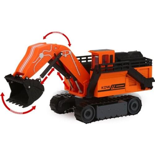 Diecast Engineering Vehicles KDW Alloy Model Cars Trucks Toys for Children gld2 1:87 360 degree rotation Digger Excavator