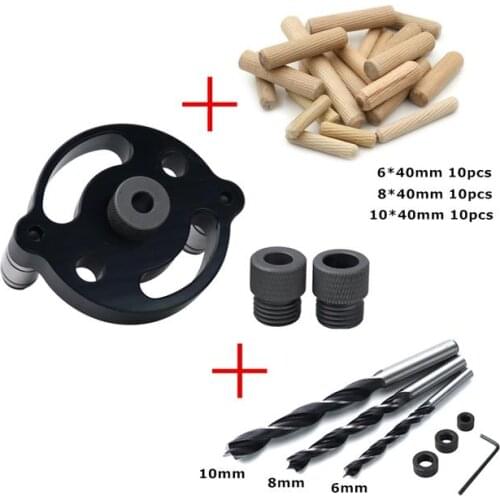 Pocket Hole Jig 6/8/10mm Self-centering Vertical Doweling Jig Drill Guide Carpentry Tools