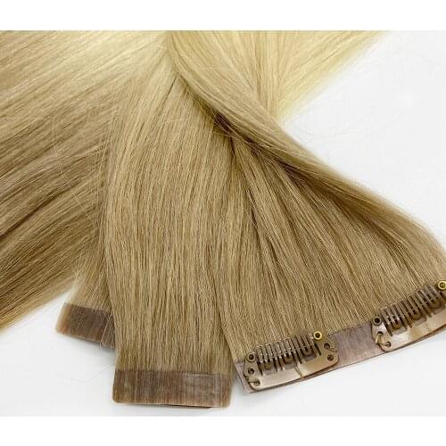 18" 150gram, PU Seamless Clip In Hair Extensions