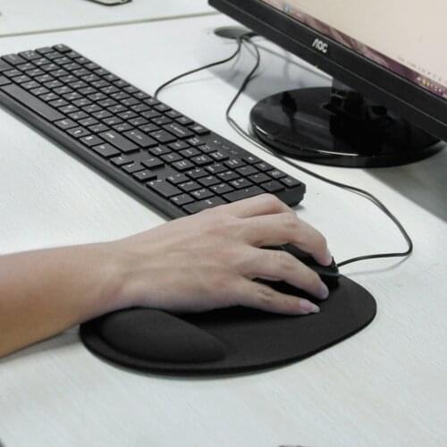 Mouse Pad With Gel Handheld Steering Pad Ergonomically. Mousepads Gelpad Black