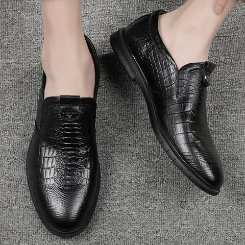 Shoe leather mens boots 2020 fashion black sapato men casuales zapatillas leisure man for footwear de para sports flat wear new