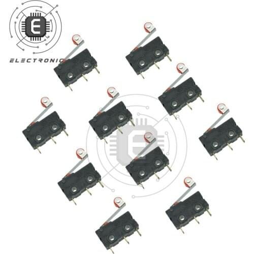 Original 10PCS/Lot KW11-3Z KW12-3 5A 250V Tact Switch Micro Switch Round Handle 3 PIN With Pulley With Ball
