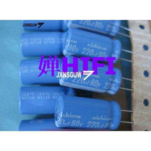 10PCS NICHICON BT 80V220UF 12.5X25MM 220UF 80V original audio Aluminum electrolytic capacitor 125 degrees 220uF/80V