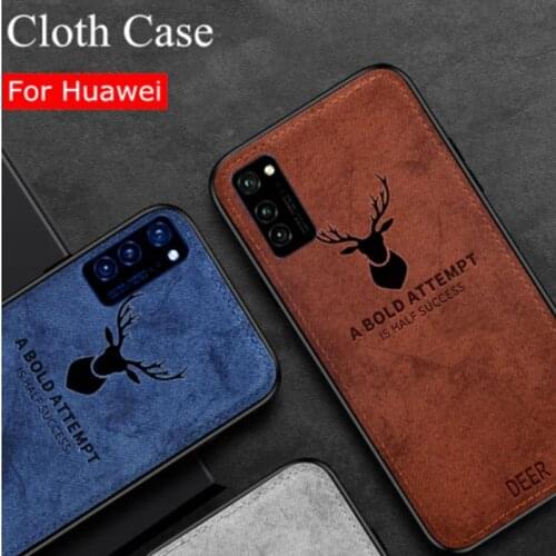 Deer Cloth Textrue Silicone Cases For Huawei P Smart 2021 PPA-LX2 STK-LX1 P Smart Pro 2019 Z P Smart 2020 Shockproof Soft Cover