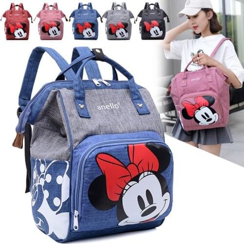 Disney Nappy Backpack Bag Mummy Large Capacity Bag Mom Baby Multi-function Waterproof Outdoor Travel Diaper Bags For Baby Care