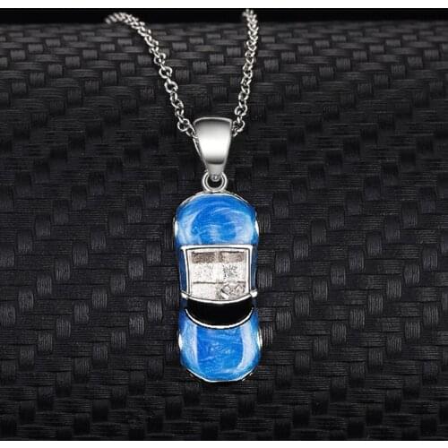 S925 Sterling Silver Sports car Necklace Personality Europe And The United States Fashion Jewelry Pendant Clavicle Chain