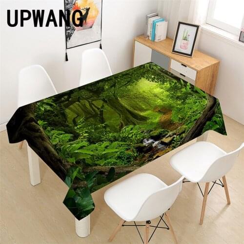 Dreamland Forest Tablecloth 3D Printed Table Cover Rectangular Tablecloth Wedding Birthday Party Kitchen Home Decor