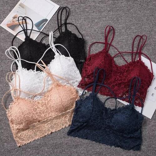 Women Ultra Strap Padded Bras Ladies Wireless Lace Bras Lingerie Sexy Femme Push Up Bras