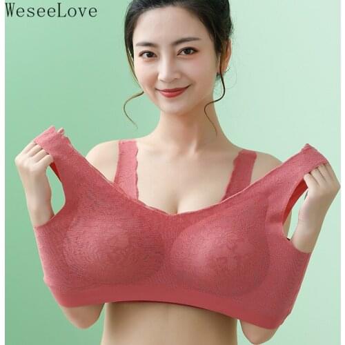 Weseelove M-7XL Plus Size Bra Large Size Seamless Women Bra Wirefree Thin Bra Big Size Lingerie Comfort Sleep Bralette
