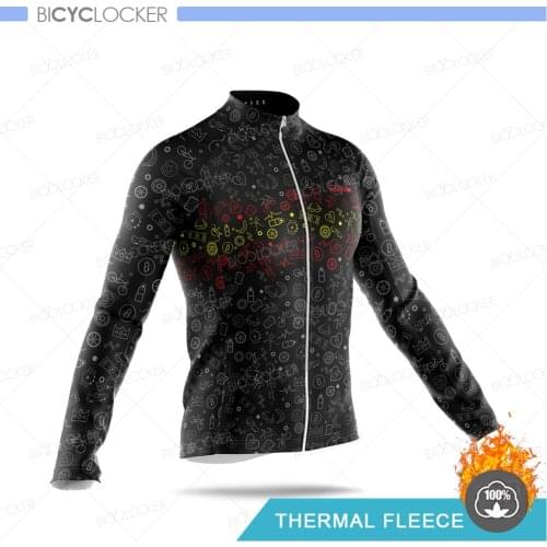 Winter Cycling Jersey Men Team Ride Jacket Thermal Fleece Long Sleeve Uniform Ropa Ciclismo MTB Clothing Keep Warm Sweatshirt