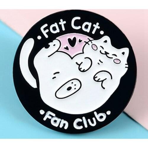 White Good Lucky Cat Pins Badge Collar Clothes Accessories Creative Pin Brooches Women