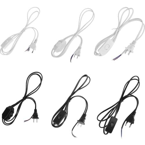 1.8m/5.9ft Switching Power Cord Wire Line Cable with Switch for Table Light LED Lamp