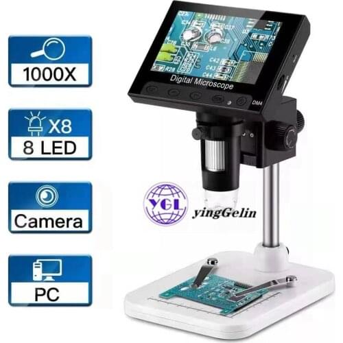 1000X DM4 USB HD 4.3 Inch LCD Screen Digital Microscope Medical Electronic Magnifier Compact Light And Portable Full-featured