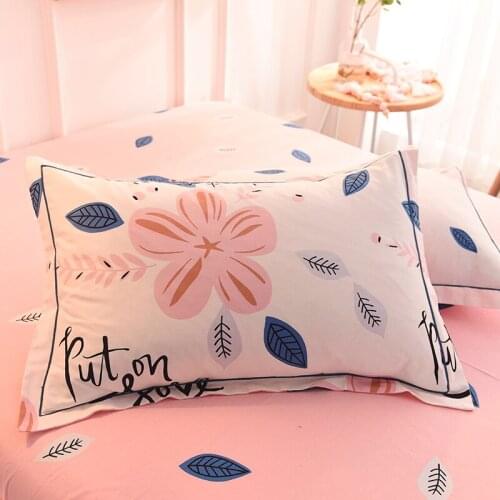 2pcs Thicken Sanding Pillowcase 100% Cotton Elegant Pillow Cases Bedding Pillow Cover 48x74cm Fall Decorations