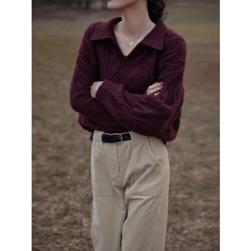 2021 Women Sweater Pullover Female Knitting Overszie Long Sleeve Loose Elegant Knitted Thick Outerwear Womens Winter Sweaters