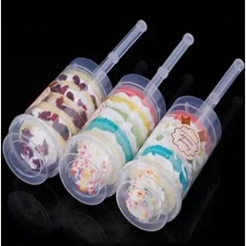 400PCS New Arrive Food Grade Push Up Containers Push Cake Container For Party Decorations Round Shape