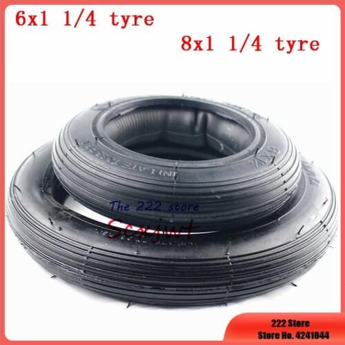 6 / 8 inch Pneumatic Wheel tyres 6X1 1/4 8x 1 1/4 tire Inner Tube fits many gas electric scooters and e-Bike A-Folding Bike
