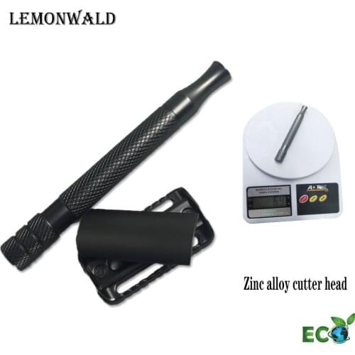 LEMONWALD Safety Razor Handle, Steel Handle, Frosted Texture, High Quality Men Razors Handle