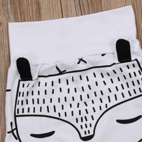 Pudcoco Baby Kids Boys Girls Cartoon Fox Harem Pants Toddler Cross Bottom Trousers Leggings 1PCS Warm 0-24M