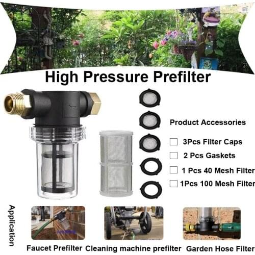 100 Mesh 3/4 '' High Pressure Washer Front Filter Attachment Washers Pump Inlet Filter Garden Hose Metal Filter Faucet Filter