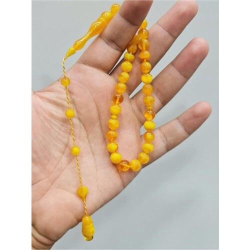 Islamic Tasbih Muslim Rosary Beads 33 Prayer Rosary For Men Bracelet For Men Accessory amber oltu amber stone Handmade Turkey