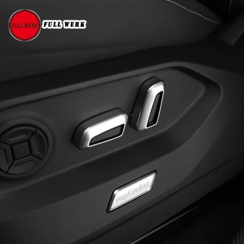 4pcs/set ABS Car Seat Adjustment Button Trim Decoration Cover Cap Frame Protector for Touareg 19 11-18 Car Styling Accessories