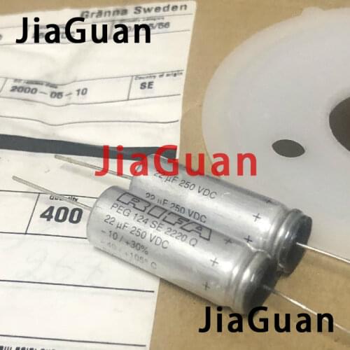 2PCS NEW RIFA PEG124 250V22UF 13x36MM HiFi Audio axial electrolytic capacitor PEG 124 22uF/250V Filter amplifier 250V 22UF