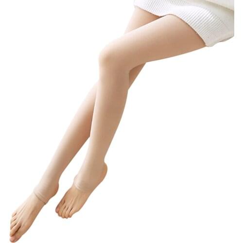 Legs Fake Translucent Warm Fleece Pantyhose Women Soft Leggings Fleece Lined Thick Leggings Health Care EK-New