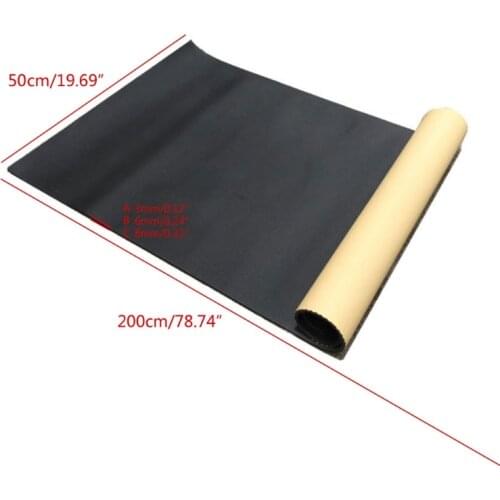 652F 1Roll 200cmx50cm 3mm/6mm/8mm Adhesive Closed Cell Foam Sheets Soundproof Insulation Home Car Sound Acoustic Insulation