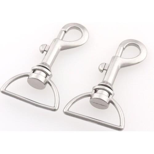 10pcs/lot Metal Swivel Trigger Lobster Clasp Snap Hooks 26mm Silver Bolt Hook Buckle Pet Leash Clip Linker Tool Accessories DIY