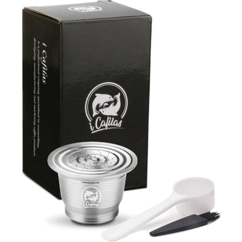Stainless steel Refillable Coffee Capsule Pod Filter Dripper Tamper Compatible with Nespresso U Coffee Machine