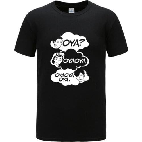 Oya Oya Oya Haikyuu Men T Shirt Kuroo Anime Bokuto Manga Shoyo Volleyball Creative Tee Shirt Short Sleeve T-Shirt tops New 2021
