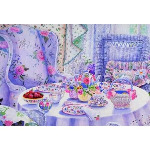 Needlework,For Embroidery,DIY 14CT Unprinted Art Cross stitch kits Set Cross-Stitching Decor Teatime Leisure Romantic Dream