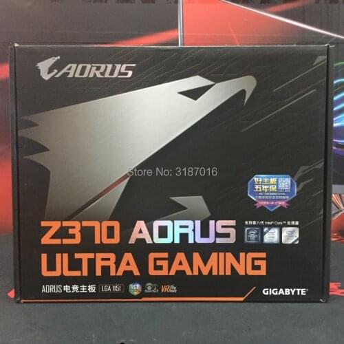 NEW For Gigabyte Z370 AORUS Ultra Gaming Motherboard LGA1151 DDR4 Z370 PCI-E3.0 SATA3 USB3.0 Support i3 8100 i5 8500 I7 8700K