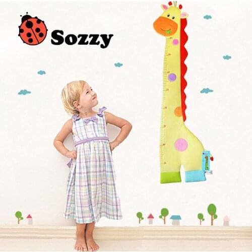 Sozzy 2016 New Baby Toys Animal Height Measure Child Cartoon Height Ruler Pacify Push Mobile Musical Toys