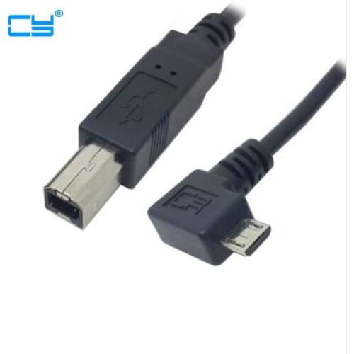 Details about Left Angled 90 Degree Micro USB OTG to Standard B Type Printer Scanner Hard Disk