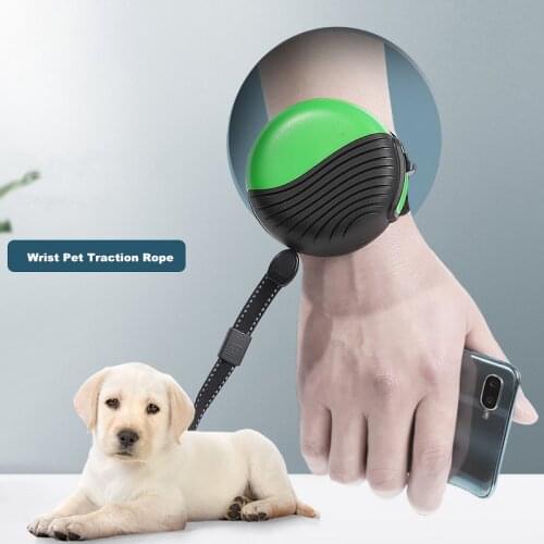 Wrist Pet Traction Rope Handsfree Auto Telescopic Traction Rope Pets Dog Leash High Tensile Nylon Chain for Small Medium Dogs
