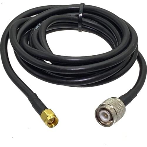 RG58 TNC Male Plug to SMA Male Plug Straight RF Jumper pigtail Cable 10FT~20M