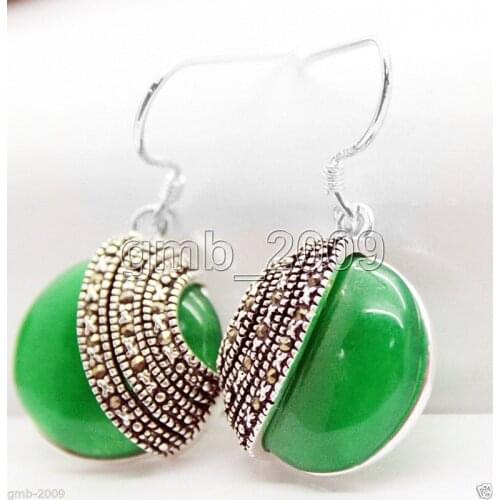 Unique ladys beautiful HUARONGKANGYOU 18*18mm 925 earrings for women Natural stone bread Earing big earringsWomen Party