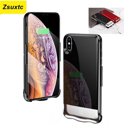 Digital Display Power Bank For Iphone XR XS Max Power Case 6000 Mah Battery Charger Case Smart For Iphone XS Max Power Case
