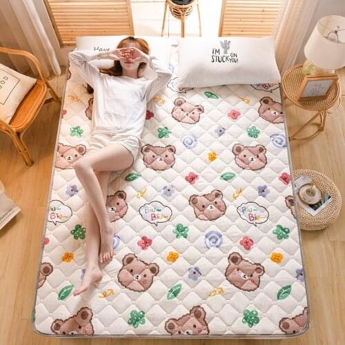 High Quality Bed Mattress Foldable Sleeping Mattress Non-slip 1.5cm Thick Tatami Single/Double Soft Cushion For Student Bed Mat