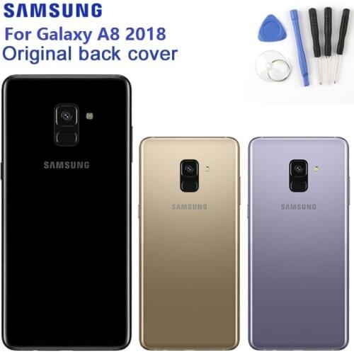 For Samsung Galaxy A8 2018 Edition SM-A530N SM-A530F Battery Back Cover Door Housing Repair Parts Ear Camera Glass Lens Frame